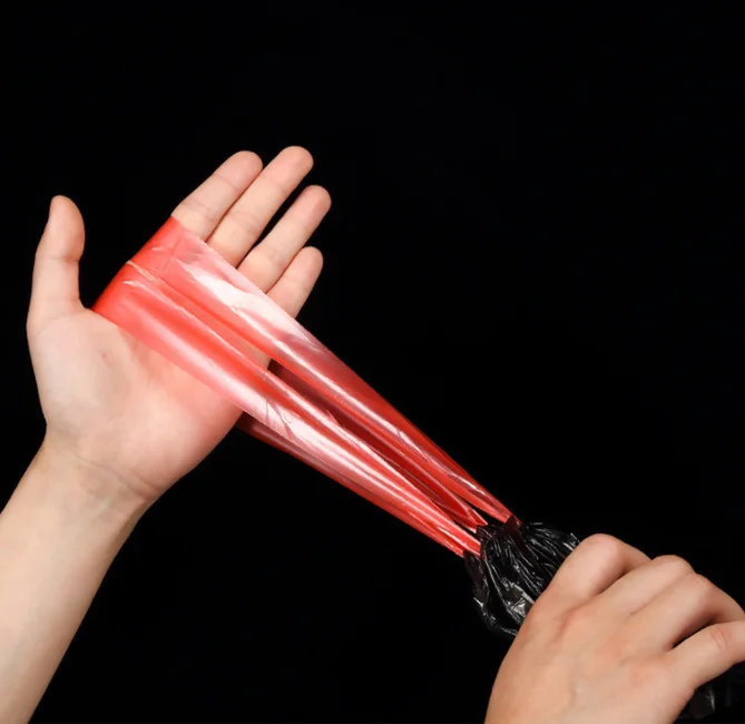 Wholesale drawstring closing thickened garbage bags household kitchen office dormitory plastic trash bags