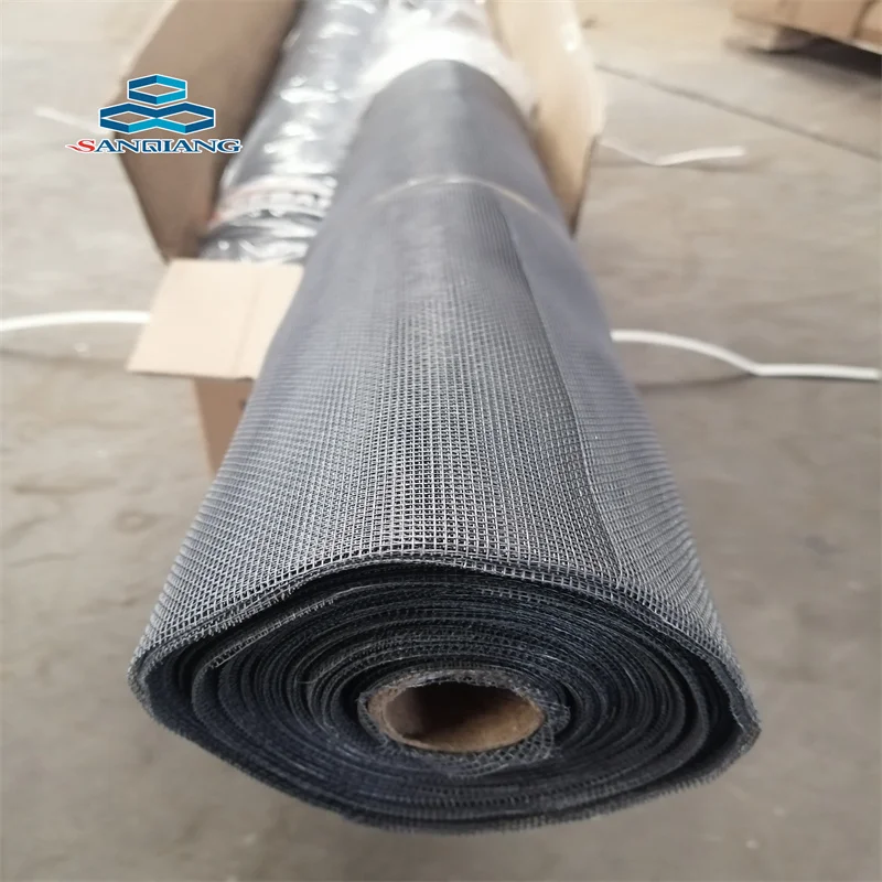 104 g grey and black fiberglass insect screen 18*16 mesh invisible fiberglass window screen mosquito net