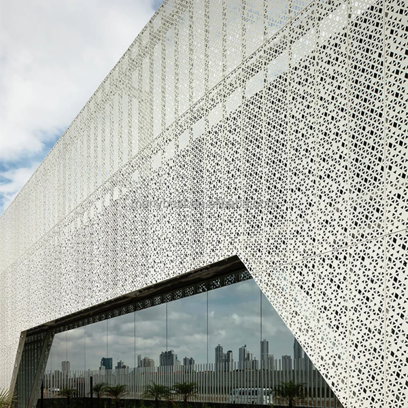 American style exterior facade perforated aluminum plates for exterior facades