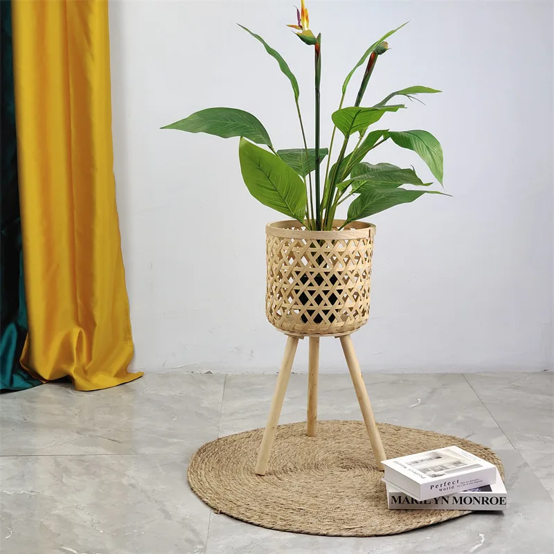 GT High quality Bamboo Plant Pot Stand for Home Garden Bamboo Rattan Wood Indoor Planters Stand Flower Plant Pot from Vietnam