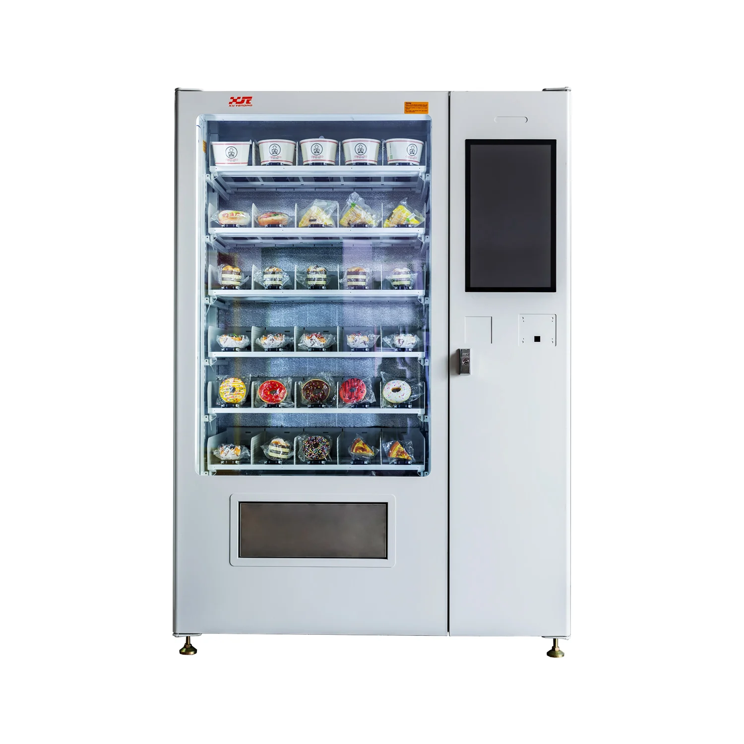 XY elevator pizza vending machine belt conveyor salad fruit hot food vending machine