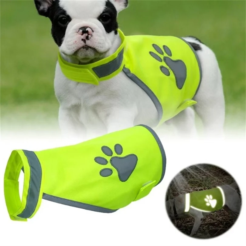 High Visibility Adjustable Dog Hunting Harness Vest Outdoor Activity Night Walking Breathable Dog Reflective Safety Vest