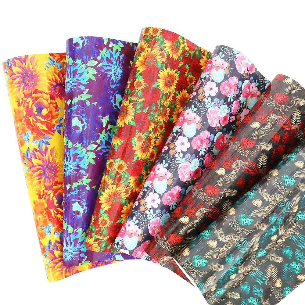 12inx5feet eco friendly realistic floral theme pattern self adhesive permanent vinyl sticker roll on mugs craft DIY
