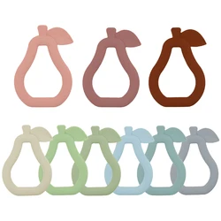 Pear Silicone Teether  Baby Teether Silicone Fruit pear Baby silicone teething chewers