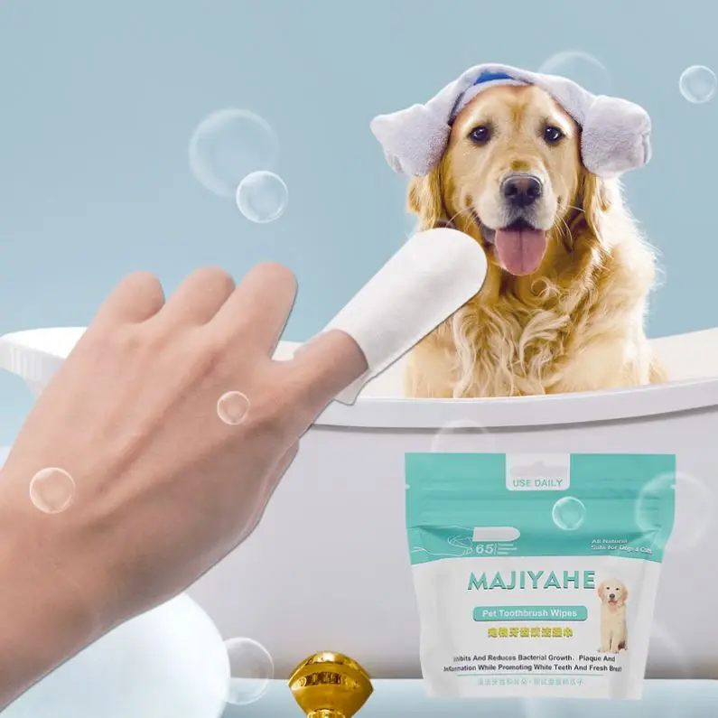 Зубная паста для домашних животных, Одноразовая влажная зубная щетка для кошек и собак