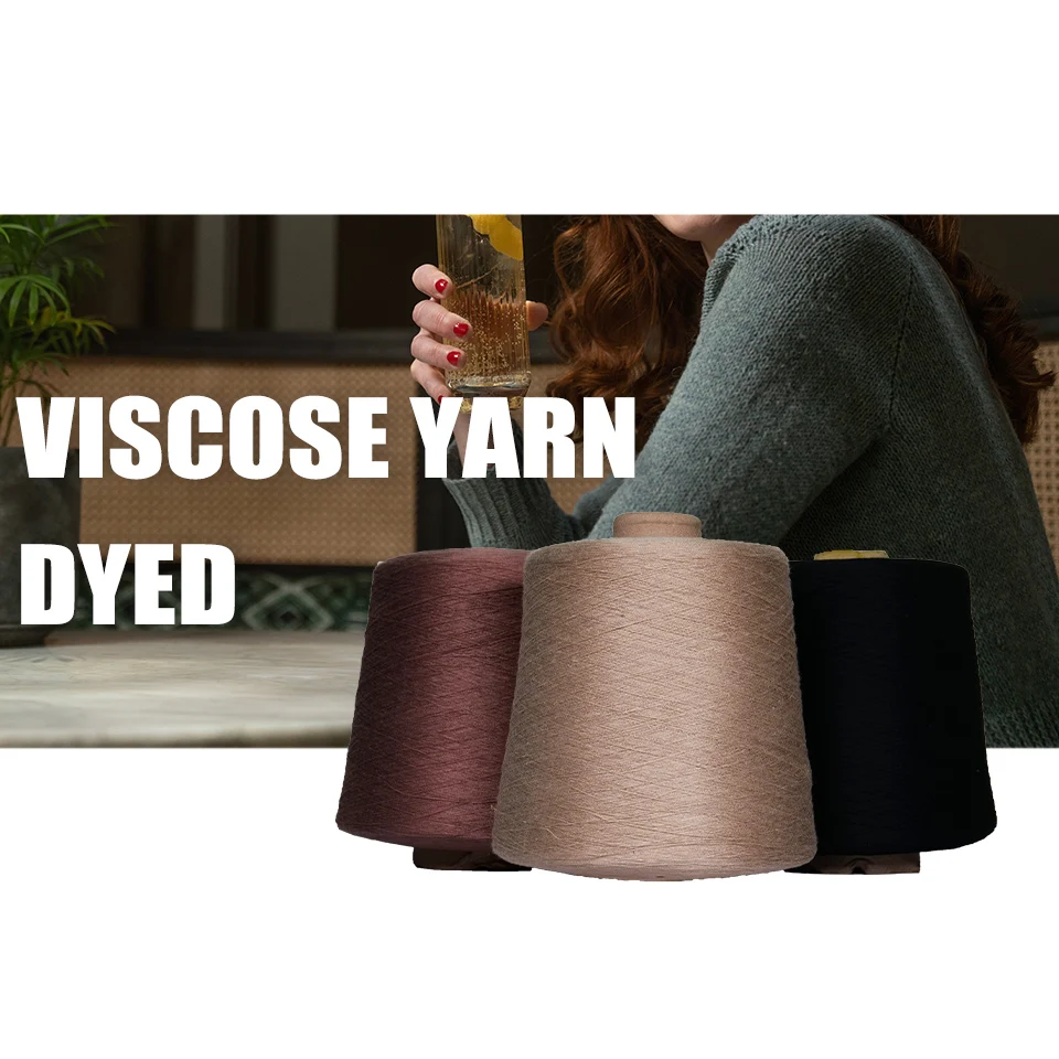 16S 20S 30S 32S custom artificial cotton rayon yarns for shoelaces 100% viscose mercerized cotton yarn