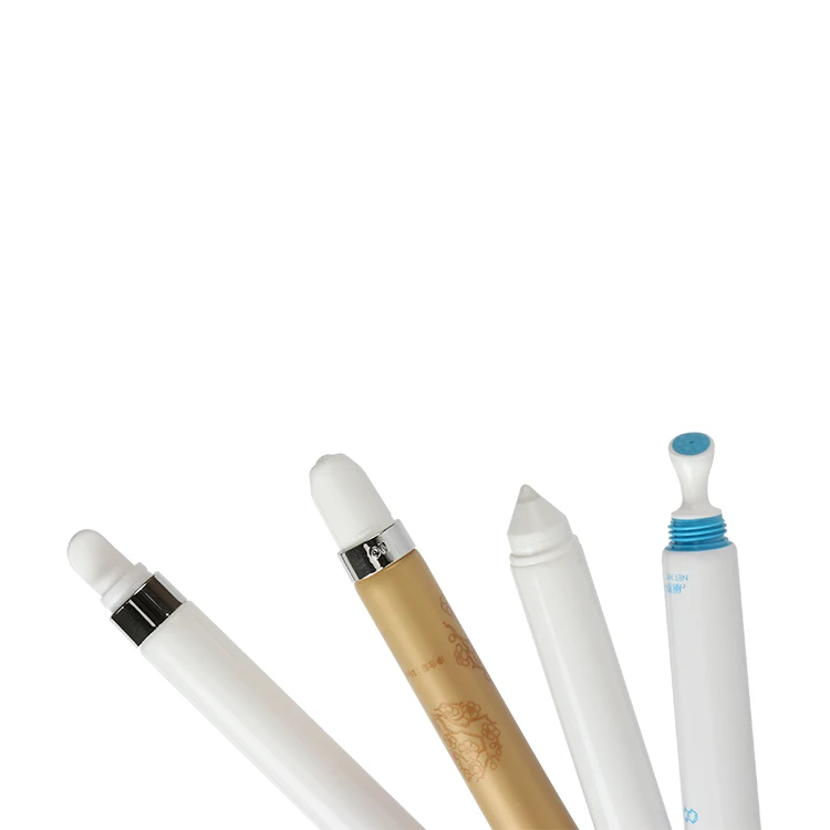 Custom luxury vibration eye cream tube packaging with different metal ceramics applicator