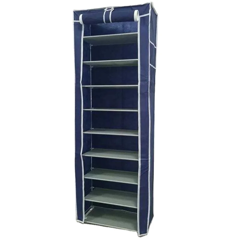 Portable Boot Rack Double Row Shoe Rack Covered with Nonwoven Fabric