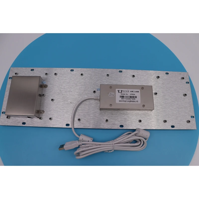 Прочная черная металлическая клавиатура для киоска с 67 клавишами, промышленная металлическая клавиатура для компьютера из нержавеющей стали с тачпадом