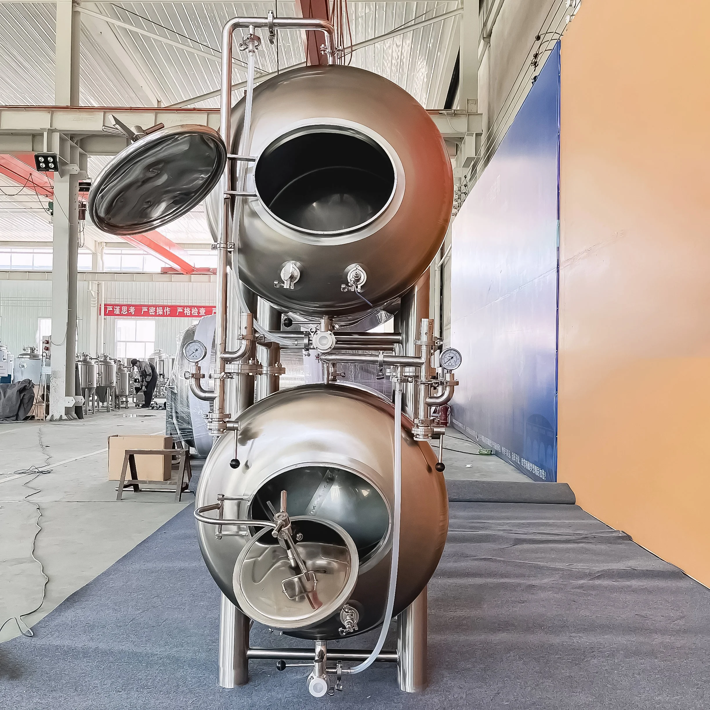 500L Stacked Horizontal Design Bright Beer Tank Unitanks BBT Brite Beer Tank Serving Tank Beer Brewing Equipment