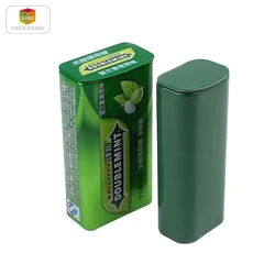 Slide top metal tins box for mint &chewing gum