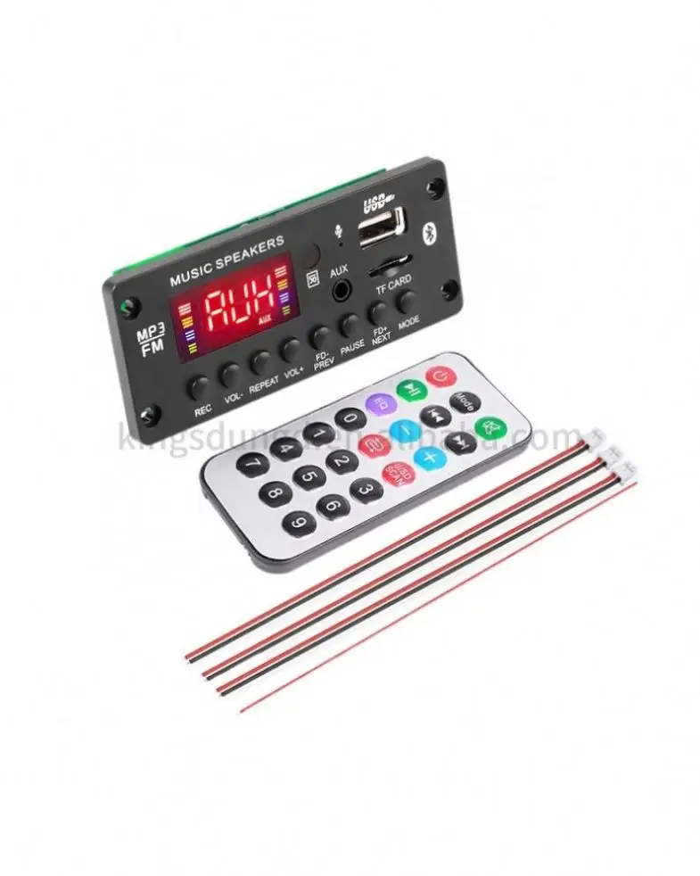 Автомобильный беспроводной автомобильный декодер 12 В плата Bluetooth MP3 WMA USB/SD/FM/AUX аудио модуль цветной экран