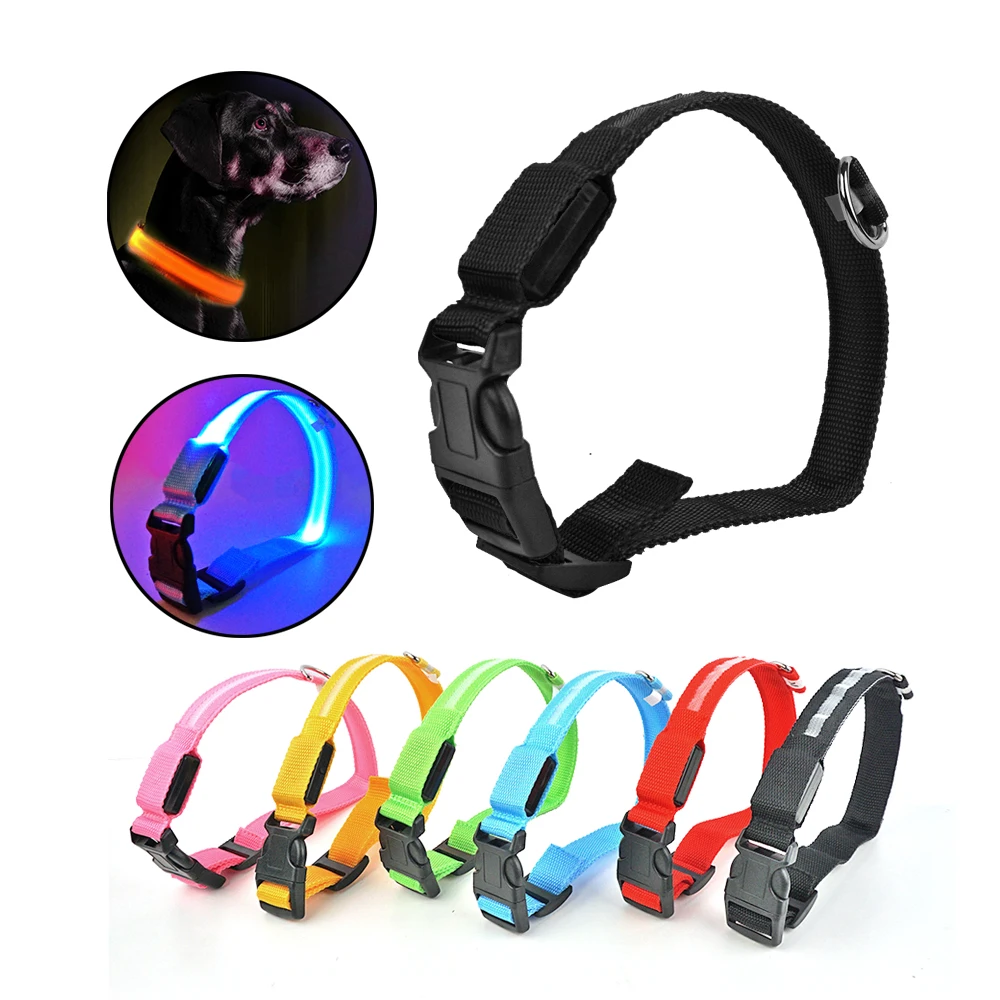 Rechargeable LED Dog Collar Waterproof 3 Flash Modes Light Up Pet Collars for Dogs Cats