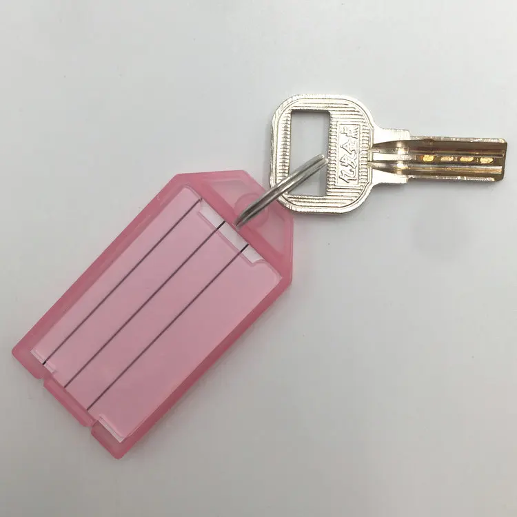 Plastic number PVC label motel room paper name key tag split ring logo holder chain customis supplier