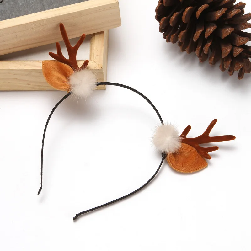 Deer Antler Headband Reindeer Fawn Horn Hair Accessories for Christmas