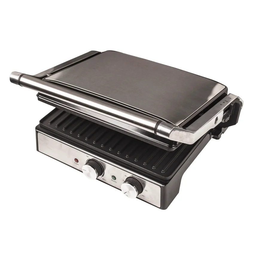 JEWIN Hot Selling 4 Slice Press Grill Commercial Panini Grill 180 Degree Open 2000W