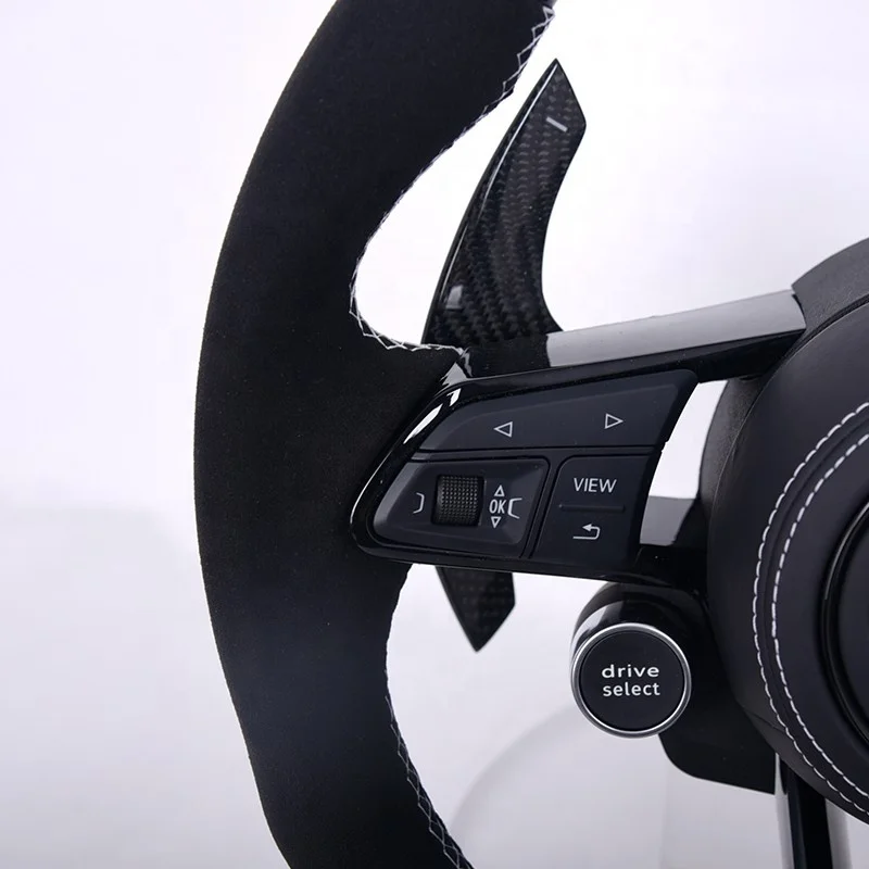 Upgrade For Audi R8 TTRS A3 A4 A5 RS3 Carbon Fiber Luxury Alcantara Leather Steering Wheel