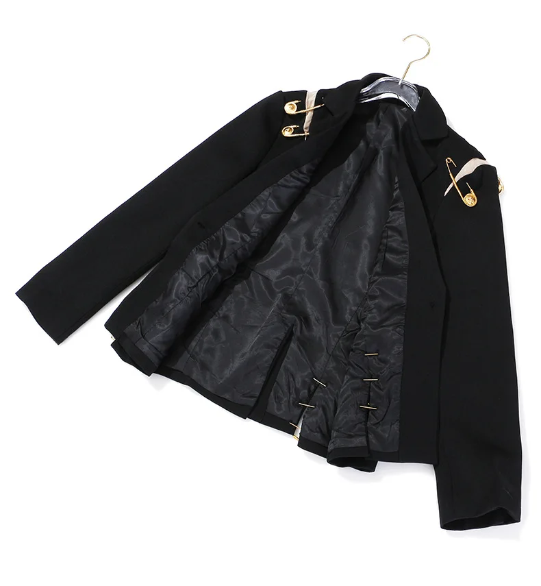 Новинка 2019, необычный женский однобортный пиджак с длинным рукавом