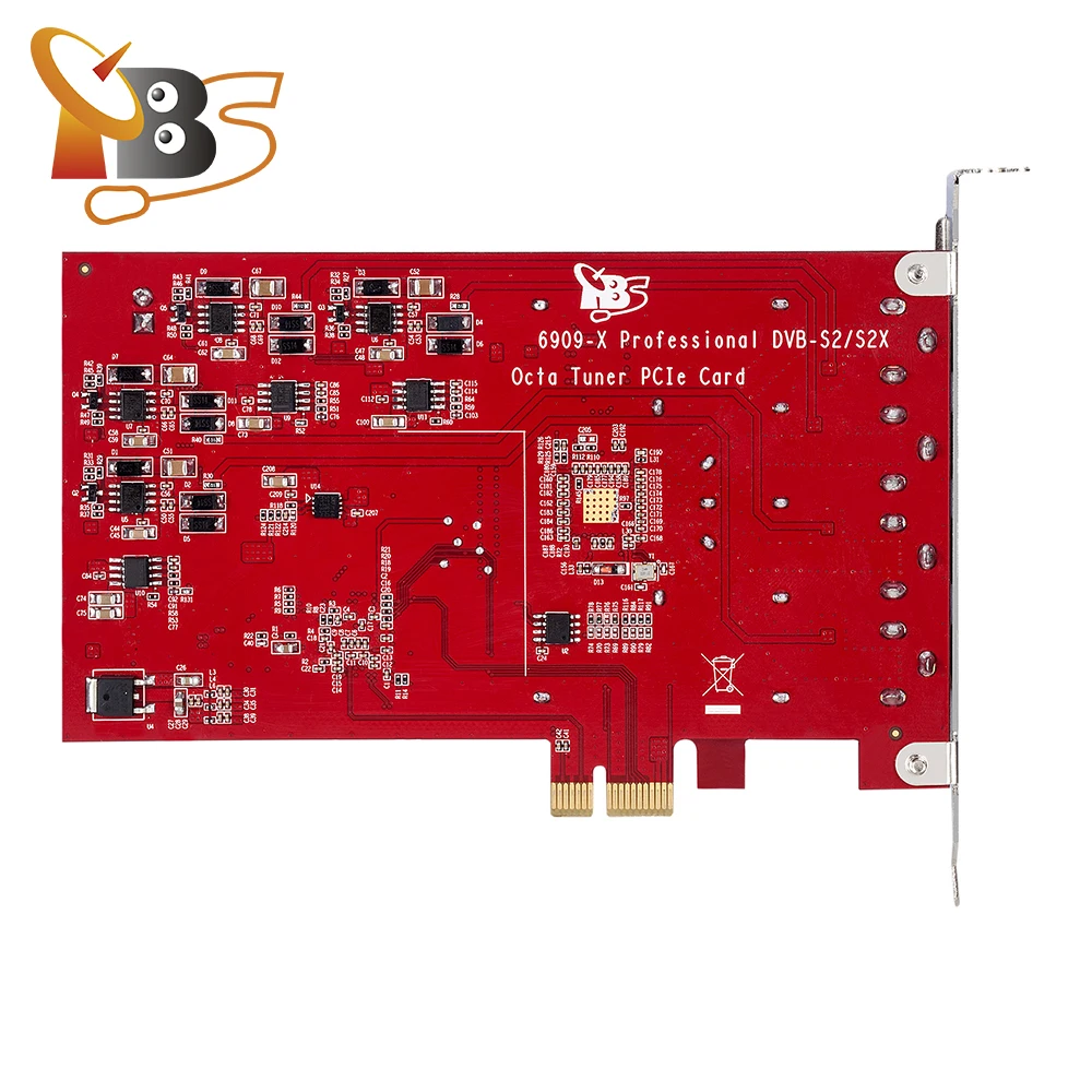 
TBS 6909X V2 DVB-S2/S2X 8 Tuner PCIe Card digital satellite receiver IPTV streaming card FTA DVB-S2X card 