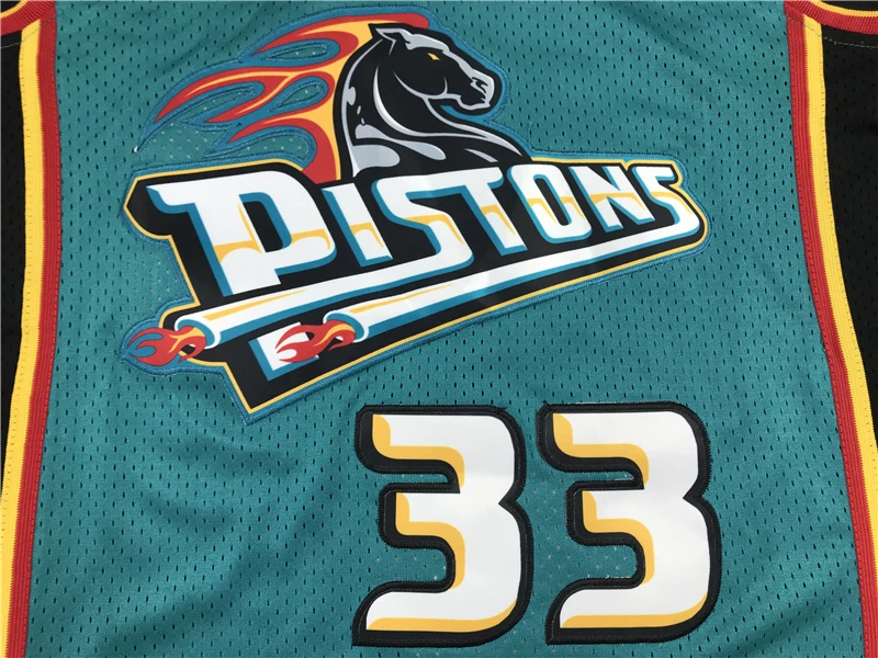 Drop Shipping Cheap Stitched Retro 1998-99 Basketball Jersey Detroit Piston 33 Hill