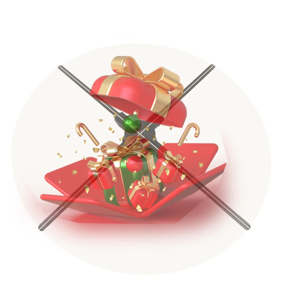 Горячая Распродажа Светодиодный 3d голографический вентилятор 64 см Голограмма рекламный продукт с 4 лезвиями