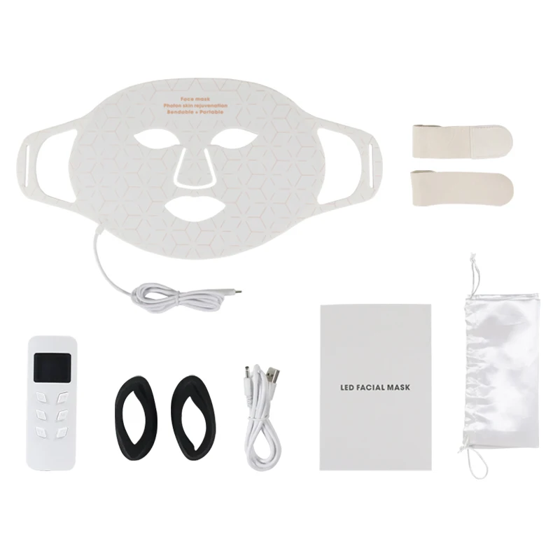 Led Facial Face Mask 4 Colors 460 590 630 850nm Red Light Photon Therapy Skin Care Face Mask