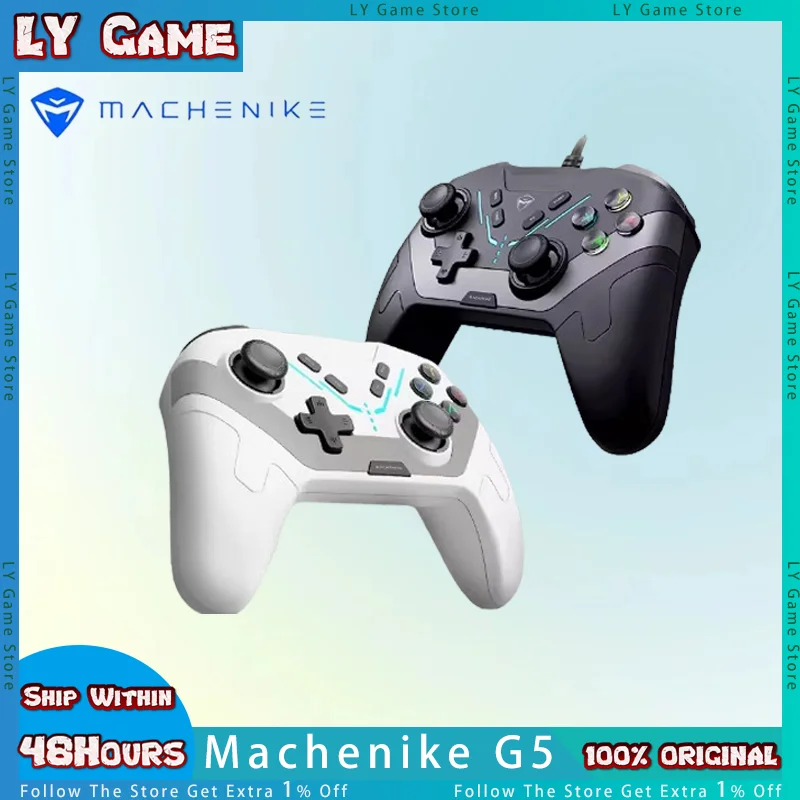 Machenike G5 Gamepad Wired Customized Game Controller For PC Computer Phone With Hall Magnetic Rocker Body Sensing Shooting FPS