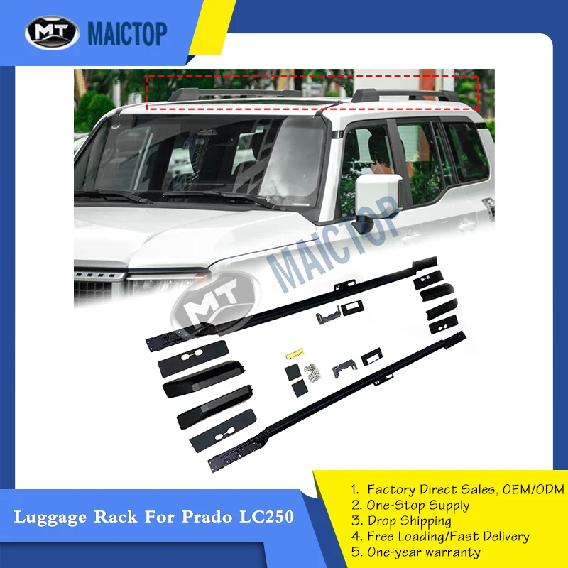 High-Quality Aluminum Alloy Carry On Luggage Rack Car Roof Rack Luggage Rack For Prado LC250