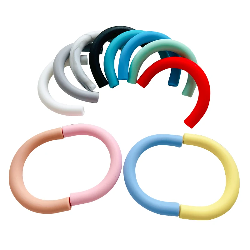 Wholesale Custom U Tube Shape Silicone Teething Toys Accessories BPA Free Soft Silicone Baby Teether for Children