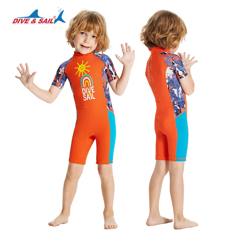 Детский купальник с коротким рукавом