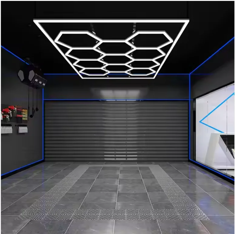 Wholesale honeycomb car parking garage lights hex led garage lights ceiling hexagon garage light