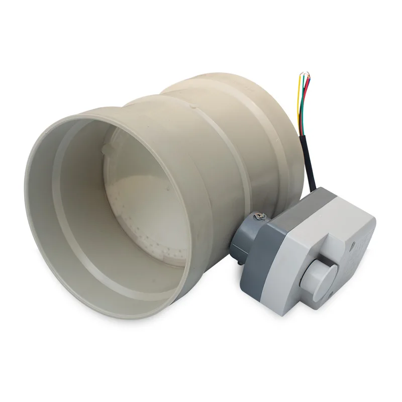Pvc/pp Material Hvac Circular Air Duct Butterfly Baffle Regulating Valve For 16cm Electric Air Duct Exhaust Baffle