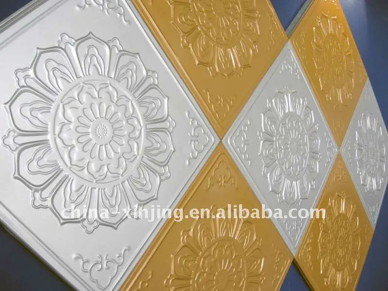 Lotus flower pattern metal ceiling/ Elegant decoration materials
