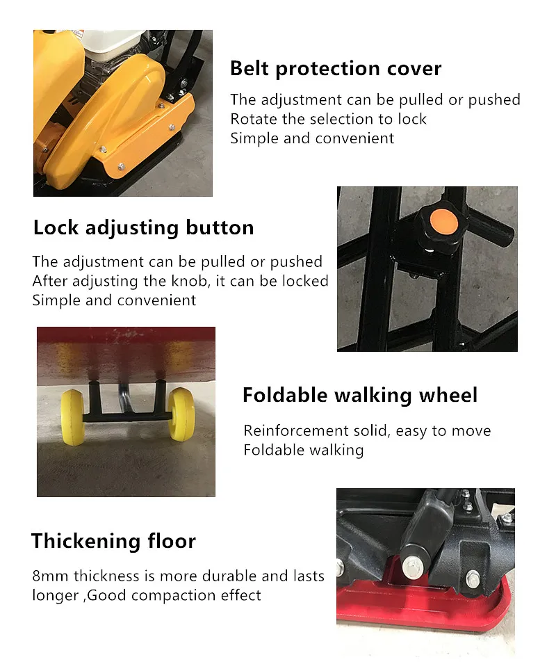 China Supplier Portable Plate Compactor For Compacted Sand And Gravel