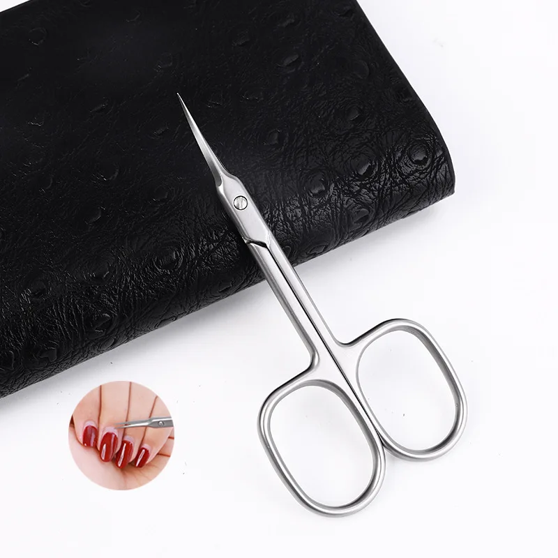Manicure Scissors Cuticle Regrowth Cut Curved Tip Professional Stainless Steel Dead Skin Fine Nails Scissors