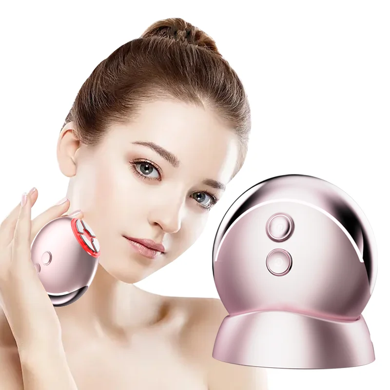 Ems and RF Pink Dot Matrix Wrinkle Removal Beauty Instrument Face Lifting Device Collagen Facia lmassage Skin Tightening Tool