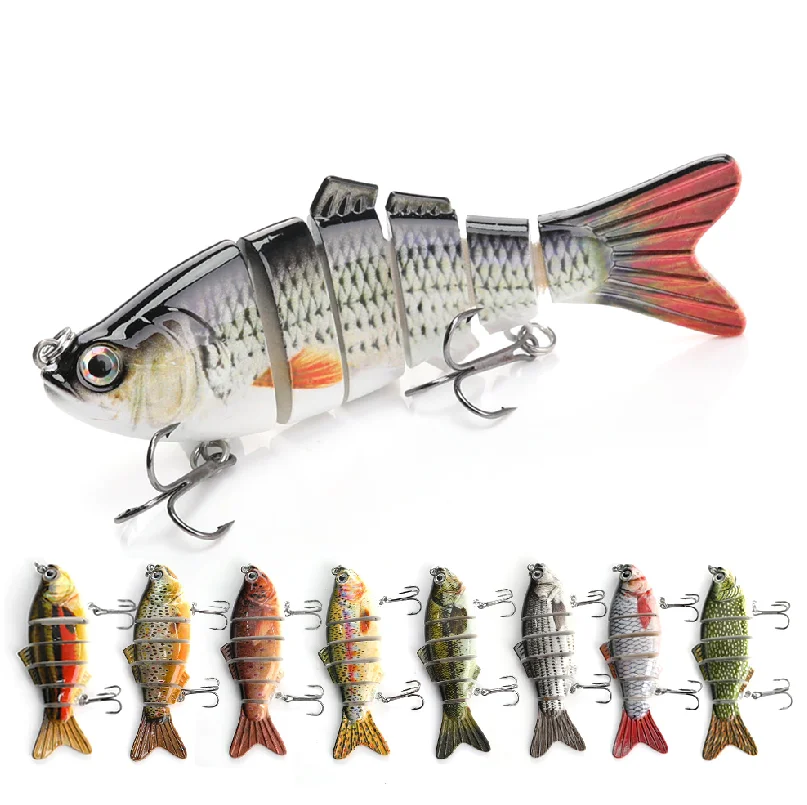 10cm 17.5g wobblers 6 segments swimming hard fishing fish lure bait bass jig isca artificial pesca
