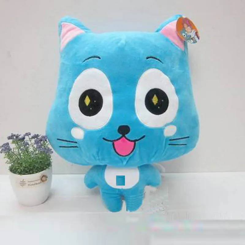 New 20cm/30cm Anime Fairy Tail Natsu Dragneel Plush Toy Cute Happy Charles Cat Animal Pets Stuffed Dollls Gifts for Boys Girls