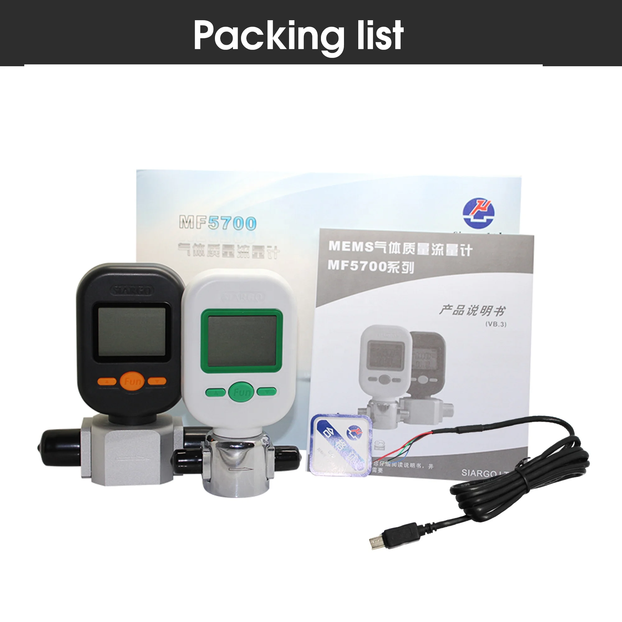0-200L /Min Portable digital gas mass flow meter, can measure Air, nitrogen