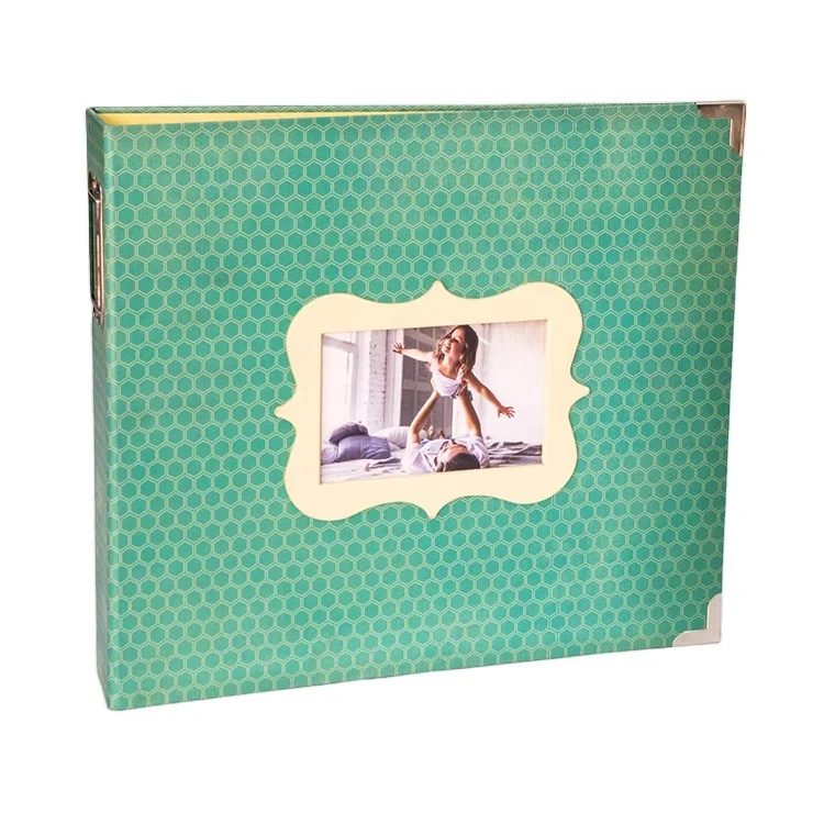 Yicheng factory customized 12 x 12 inch DIY scrapbook with beautiful window photo album