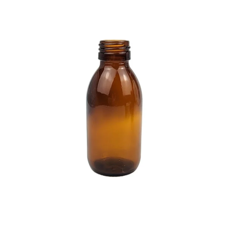 30ml 50ml 100ml Amber Energy Drink Bottle Syrup Glass Bottle with Aluminum Screw Cap