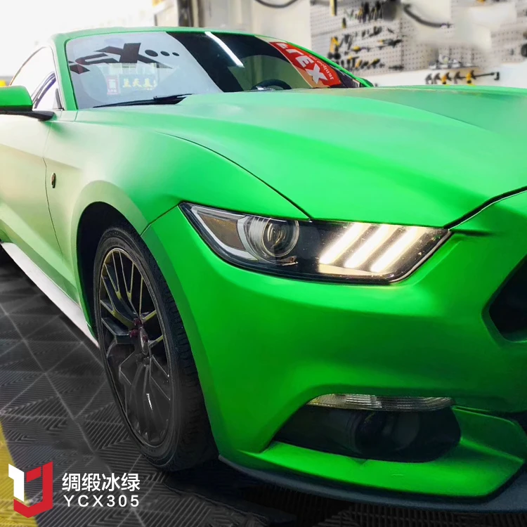 YJ-DEREK зеленый цвет матовый хром автомобиля виниловые наклейки на авто пленки 1 рулон/ctn изменить ПВХ матовая поверхность с воздушными пузырьками