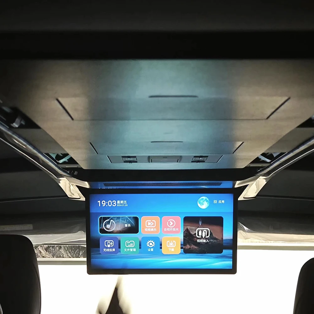 New Alphard 40 Flip Down Monitor Roof Mount Building Alphard 40 TV Display Electric Open Touch Screen Android 3/32G