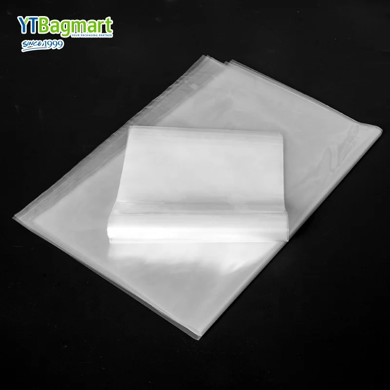 OEM Biodegradable Clear Plastic Clothes Packaging Flat Garment Poly Bags