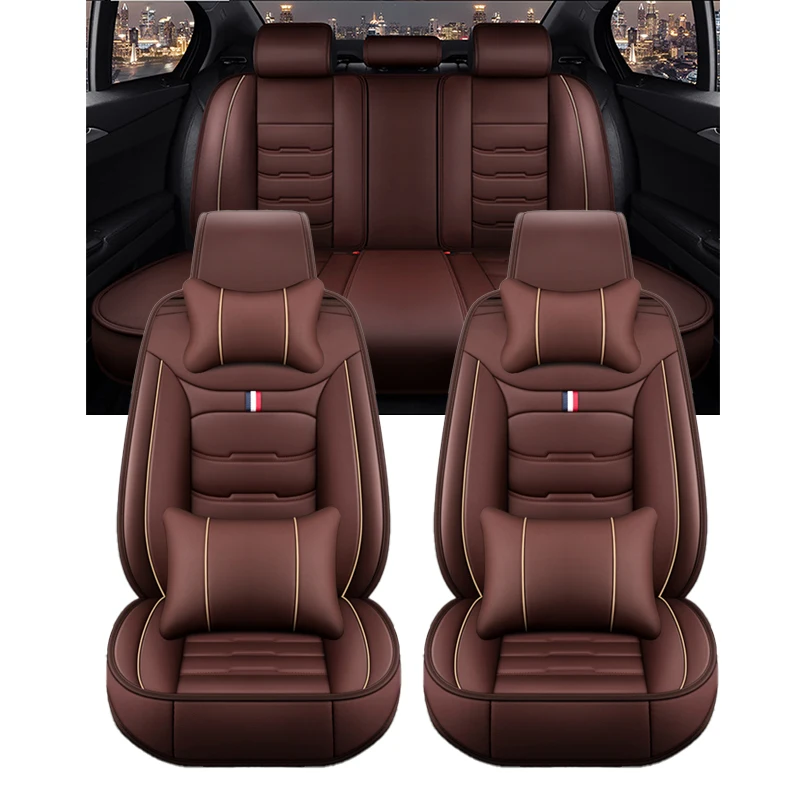 Full Set of Luxury Sports Car Seat Cover PVC Leather with PU Material Cooling Function Designed for Toyota Vehicles