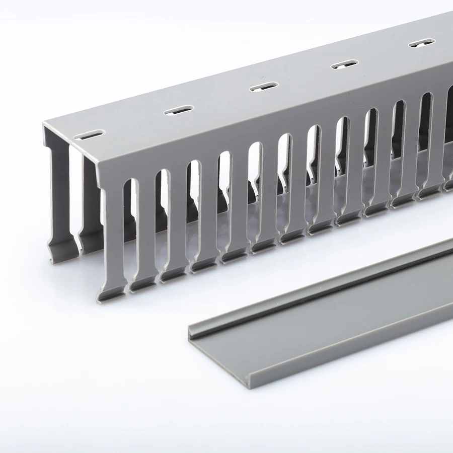 
EASCO Cable Way Channel PVC Extruded Slotted Grey Manufacturer Approved By UL94V0 Electric Panel Building 