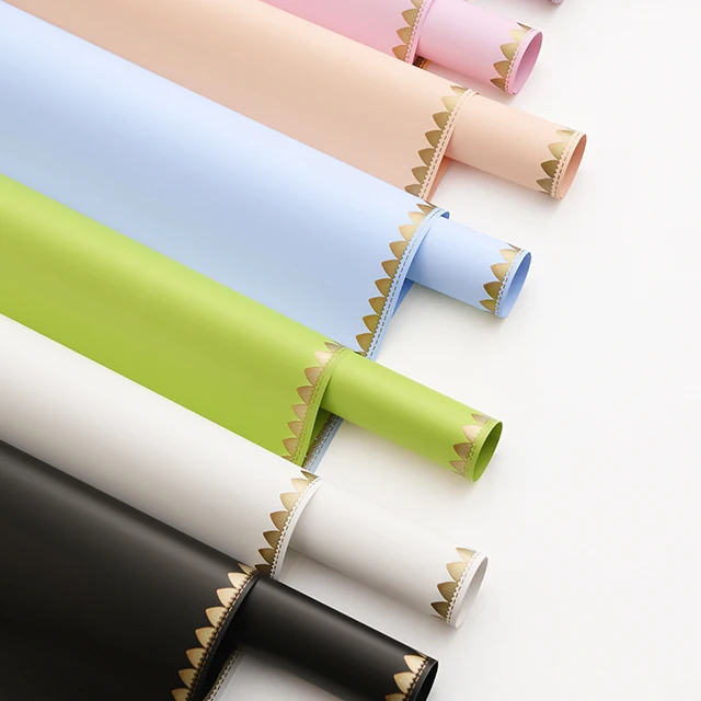 CALOR 2024 New Style Plastic Flower Wrapping Paper Waterproof 57*57cm Florist Paper