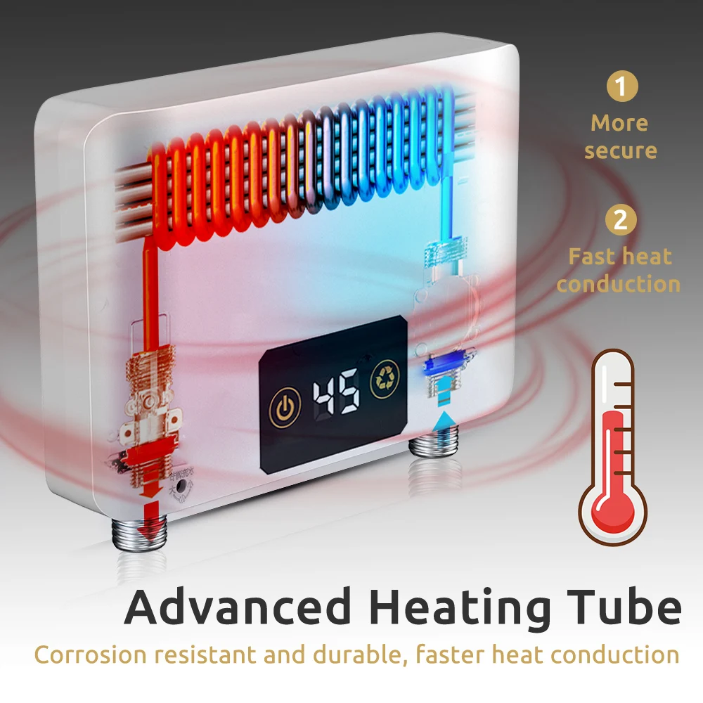 2022 Factory wholesale Hot 110-240v dc Instant Water Heater Tankless Water Heater Electric Water Heaters