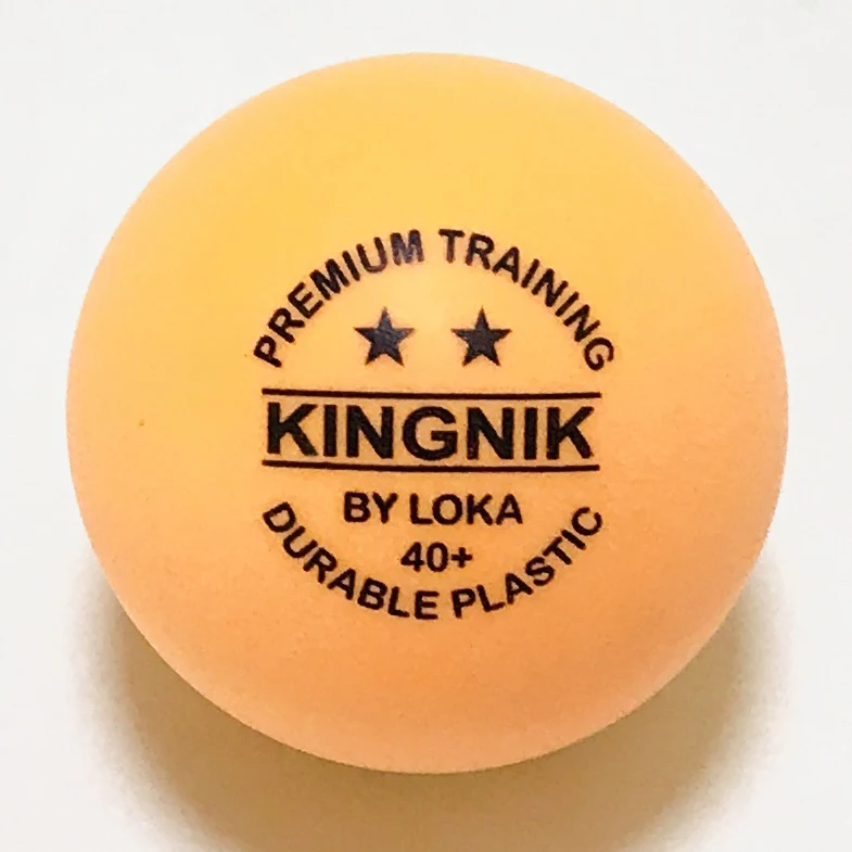  Тренировочный мяч KINGNIK 2 звезды LOKA premium 40 + оранжевый пластиковый для настольного тенниса (6 мячей в