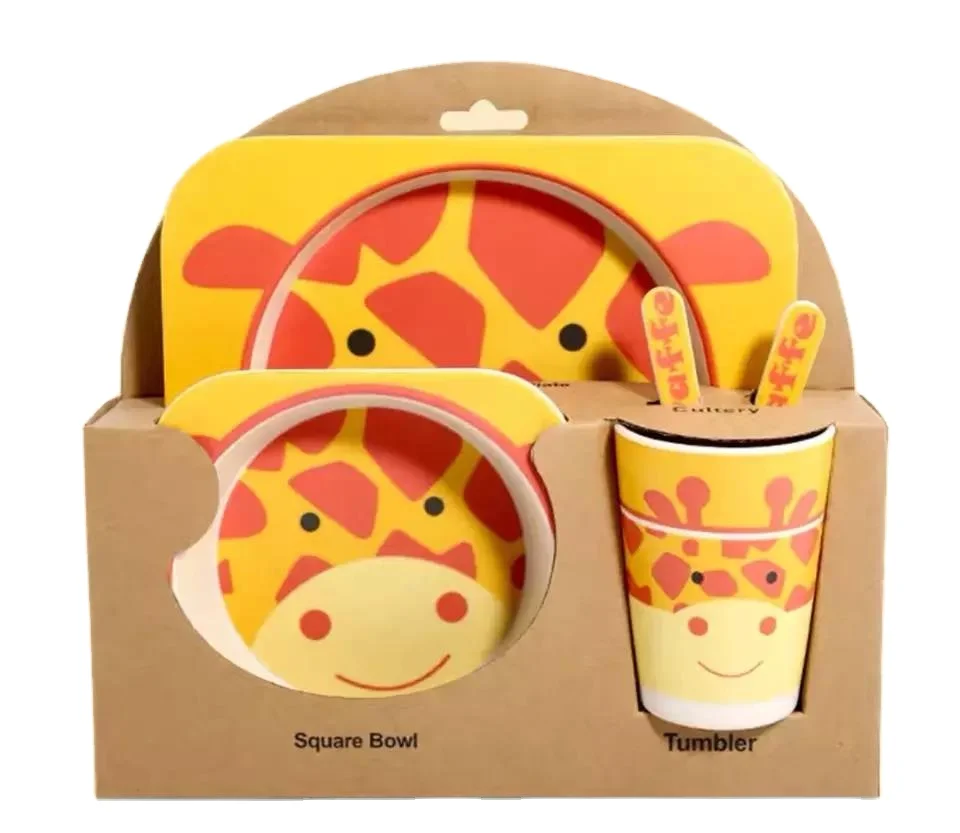 2023 aohea New Arrivals Bpa Free Eco-Friendly Newborn Food Grade Dining Tableware Bowl Spoon Baby Feeding Set